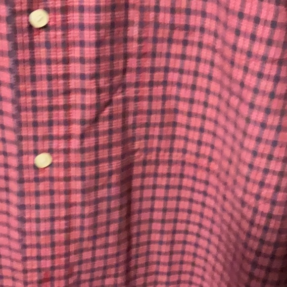 Chaps Men's Burgundy Checkered Button Down Shirt - Picture 2 of 6